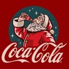 Womens Coca Cola Christmas Santa Drinking Classic T Shirt - 2 of 4