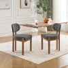 Sapphtopaz Modern Dining Chairs Set of 2 Farmhouse Kitchen Upholstered Chair with Wood Leg Armless Backrest Chairs for Dining Room, Living Room - 4 of 4
