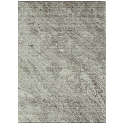 Taupe Beige And Tan Abstract Washable Indoor Outdoor Area Rug