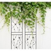 Hrinhom 4-Panel Metal Garden Trellis，Arched Plant Support，Decorative Fence - 4 of 4