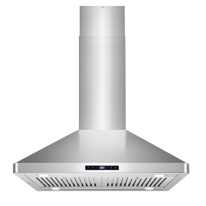 Cosmo COS-63ISS75 30 in. Lumin Collection 380 CFM Ducted Island Range Hood, Soft Touch Controls, LED Lights, Stainless Steel - 1 of 4
