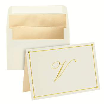 Blank Cards and Envelopes 5x7, 50 Set Blank Note Cards Thank You, Black