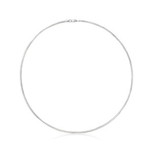 Ross-Simons Italian 2mm Sterling Silver Omega Necklace - 1 of 3
