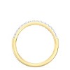 GILDED 1/4 - 1/2 CTTW Lab Grown Diamond Eternity Stackable Rings in 925 Sterling Silver & 14KT Gold Plated, Size 7 - 3 of 4