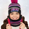 JoJo Siwa Winter Beanie Hat, Scarf, and Kids Gloves Sets, Kids Ages 4-7 (black/pink) - 2 of 2