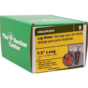 Hillman 3/8 in. D X 1/2 in. Long in. L Zinc Round Head Ribbed Anchor 8 pk - 1 of 1