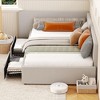 Twin Size Corner Bed with 2 Storage Drawers, Velvet Upholstered L-Shaped Daybed with Extended Headboard for Bedroom, Guest Room,Living Room - 2 of 4