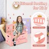 Costway Kids Princess Wooden Bench Seat Toy Box Storage Organizer Children Playroom Pink - 4 of 4