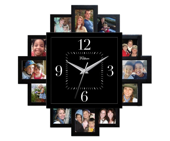 15.25" Waltham Wall Clock with 12 Photo Openings - Waltham