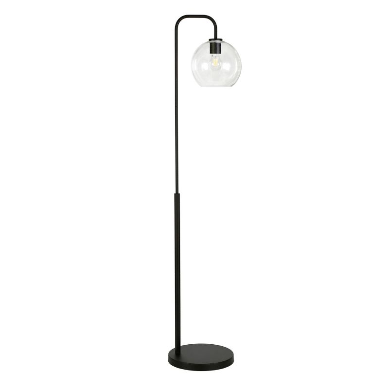 Hampton & Thyme Arc Floor Lamp with Round Glass Shade, 1 of 14