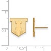 Black Bow Jewelry 14k Yellow Gold Illinois Fighting Illini NCAA Post Earrings - 2 of 3