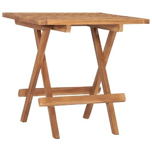 vidaXL Folding Patio Table 19.7 In.x19.7 In.x19.7 In. Solid Teak Wood - 1 of 4