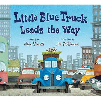 Little Blue Truck Leads the Way ( Little Blue Truck) by Alice Schertle (Board Book)