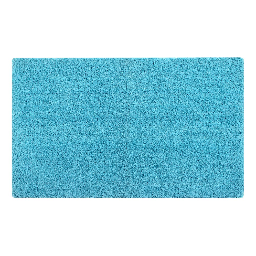 21inx34in Micro Plush Collection 100% Micro Polyester Rectangle Bath Rug Teal - Better Trends