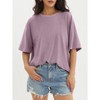 Oversized T Shirts for Women Summer Tops Casual Loose Fit Tees Crewneck Short Sleeve Tunic Blouse Basic Tee - 4 of 4