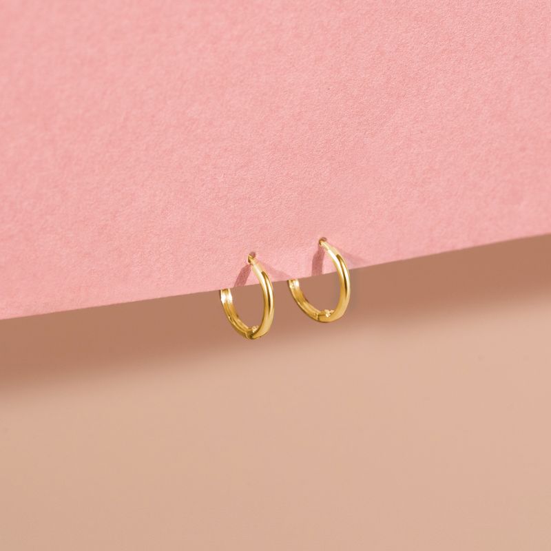 Girls' The Perfect Tiny Hoop 14k Yellow Gold Earrings - In Season Jewelry, 5 of 7