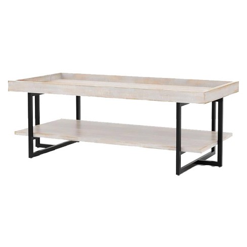 Grislare Rectangular Coffee Table Antique White Black Homes Inside Out Target