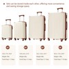 YONWAY Luggage Set 5 Piece Expandable Lightweight ABS Hardshell Suitcases with Wheels (White) - 3 of 4
