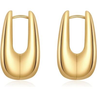 Trendy Gold Plated Knot Earrings for Women Chunky Statement Drop Dangle Earrings Lightweight Fashion Accessories Gold Jewelry