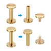 Unique Bargains Brass Rust-proof Durable Leather Belt Scrapbook Binding Chicago Screws 25 Sets - 4 of 4