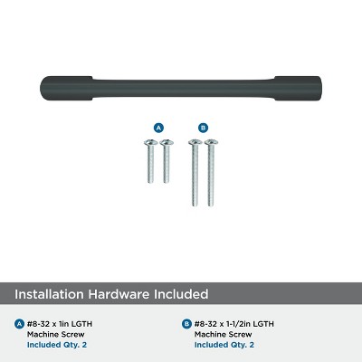 Matte Black Steel Modern Cabinet Drawer Pull