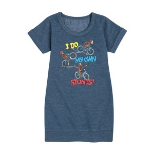 - Curious George - Classic Cartoons Graphic Short Sleeve Fleece Dress - 1 of 3