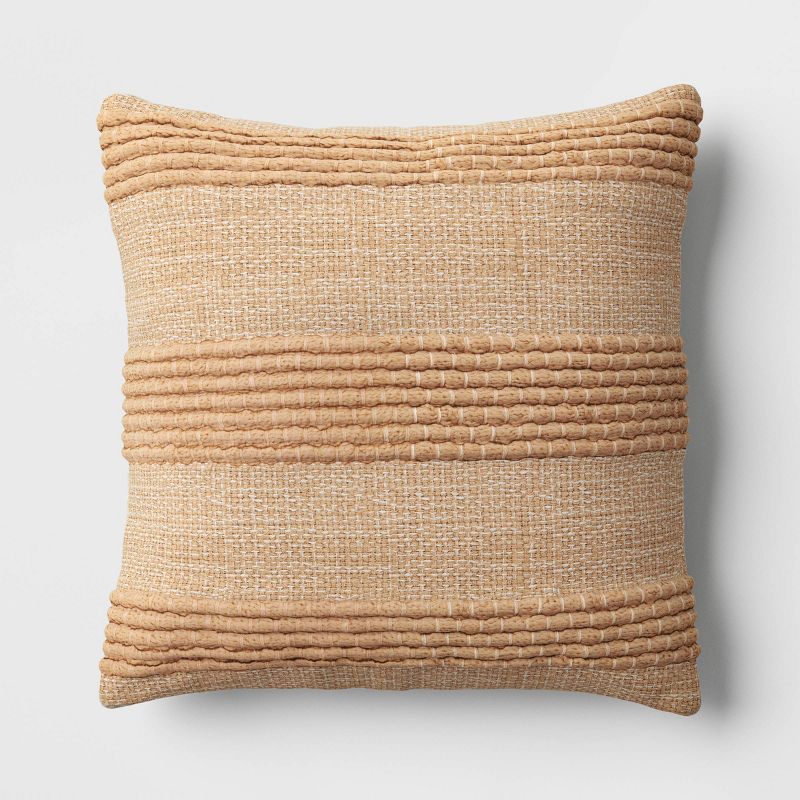 Textural Woven Square Throw Pillow - Threshold™, 1 of 8