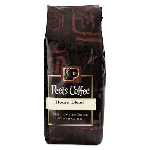 Peet's Coffee & Tea Bulk Coffee, House Blend, Ground, 1 lb Bag - 1 of 3