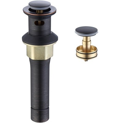 LOVMOR Pop-Up Drain Stainless Steel With Overflow Anti-Clogging for Vessel Sink