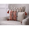 Standpoint Embroidered Square Throw Pillow Graphite - Pillow Perfect: Modern Indoor Cushion, Weather & Fade-Resistant - 2 of 4