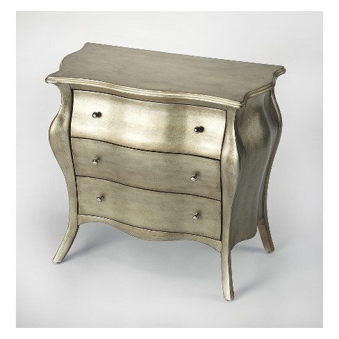 Butler Specialty Francine Painted Bombe Chest Brushed Pewter Target