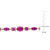EVERLY JEWELRY | Yellow Plated Sterling Silver 7 CT TGW Created Pink Sapphire Bracelet, 7.5 inc + 1 inc - 2 of 4