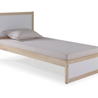 Twin Mod Bed White - Alaterre Furniture: Pine Frame, No Box Spring Required, Kids' Bedroom Daybed