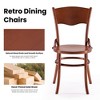 SEVOBAL Office Dining Chair Set of 2 High Back Wooden Chair Accent Chair Sturdy Task Chairs for Banquet Kitchen Living Room, Brown, 18.1"*19.7"*35" - 3 of 4