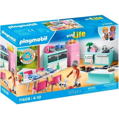 Playmobil Kitchen with Dining Table 71608 Playset 105pcs