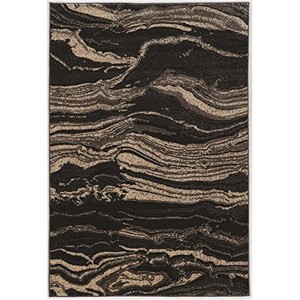 HomeStock Masters Silt Blue & Cream 5x7.6, Contemporary, Power Loomed Rug - 1 of 4