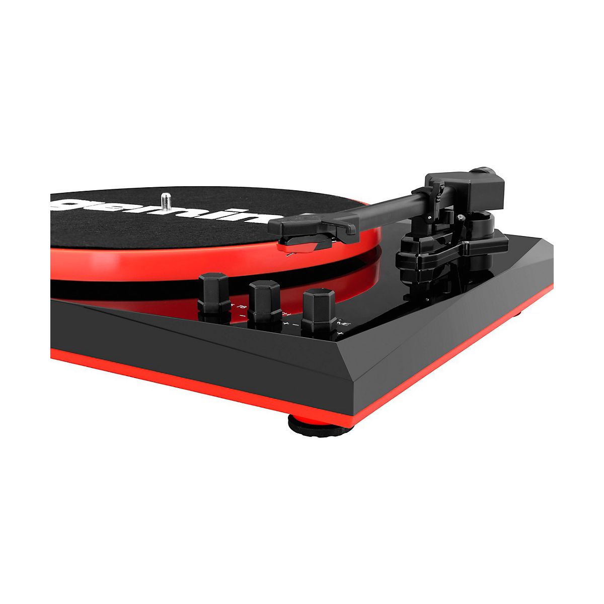 Gemini TT-900BR Vinyl Record Player Turntable With Bluetooth and Dual Stereo Speakers Black/Red - thumbnail 3