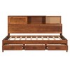 TIRAMISUBEST Full Size Wooden Daybed with 3 Storage Drawers, Upper Soft Board, shelf, and a set of Sockets and USB Ports - 4 of 4