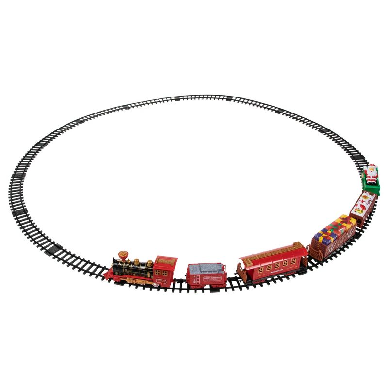 Northlight 22pc Red Battery Operated Lighted and Animated Christmas Train Set with Music and Sound, 1 of 4