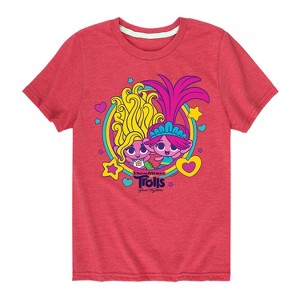 Boys' - Trolls - Poppy Rainbow Short Sleeve Graphic T-Shirt - 1 of 4