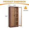 Mlezan Display Cabinet: Glass Doors, 4 Adjustable Shelves, Locking Case. Ideal for Home, Office, or Clinic. Assembly Required. - 4 of 4