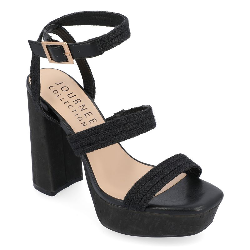 Journee Collection Womens Sienne Tru Comfort Foam High Heel Platform Sandals, 1 of 11
