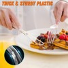 Itopfox 360 Count Plastic Silverware Set, Heavy Duty Disposable Cutlery, Heat Resistant & BPA Free Forks Spoons Knives, Premium Clear Utensils - 4 of 4