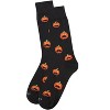 MeMoi Men's Funny Mustache Jack O' Lantern Novelty Crew Sock - 3 of 4