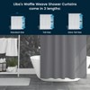 LiBa Premium Waffle Weave Shower Curtain - Water Repellent and Heavyweight, Hotel Quality, Machine Washable Liner for Bathroom - 4 of 4