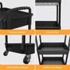 YIGII 4 Tier Rolling Utility Cart with Drawer,REBECAT Utility Cart Made of Multifunctional Storage Organizer Tool for Kitchen,Bathroom,Office(Black) - 2 of 4