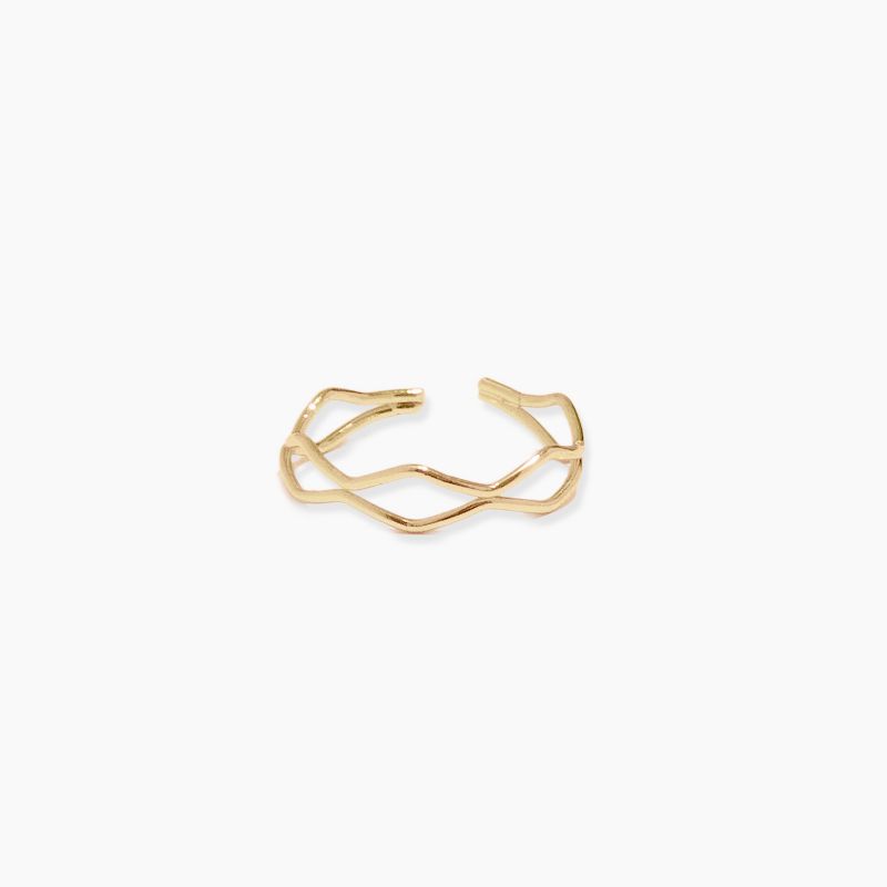 sanctuaire Twisted Bar Ring Gold, 1 of 4