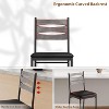 2PCS Bar Stools, Wooden Barstools, Faux Leather Upholstered Bar Chair with Back & Footrest & Thick Cushion,for Kitchen Island Apartment - 3 of 4