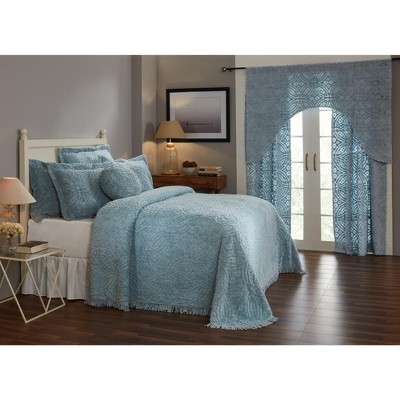 Wedding Ring Collection 100% Cotton Tufted Unique Luxurious Loop Design Bedspread - Better Trends