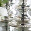 AZL1 Life Concept Candle Holders, Tall Ribbed Glass Holder with Metallic Finish for Dining Table and Console Display, Silver, 6.1"*6.1"*11.8" - 2 of 4